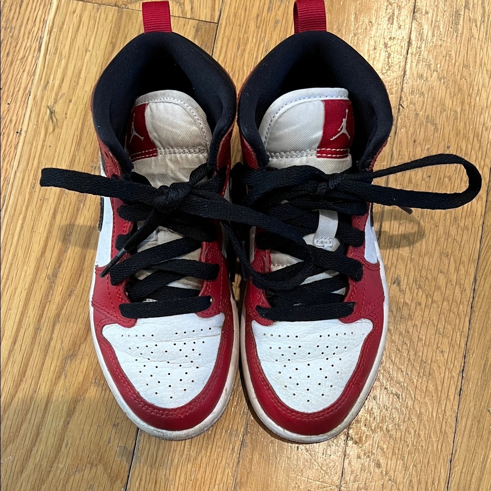 Jordan 1 Red and White Sneakers